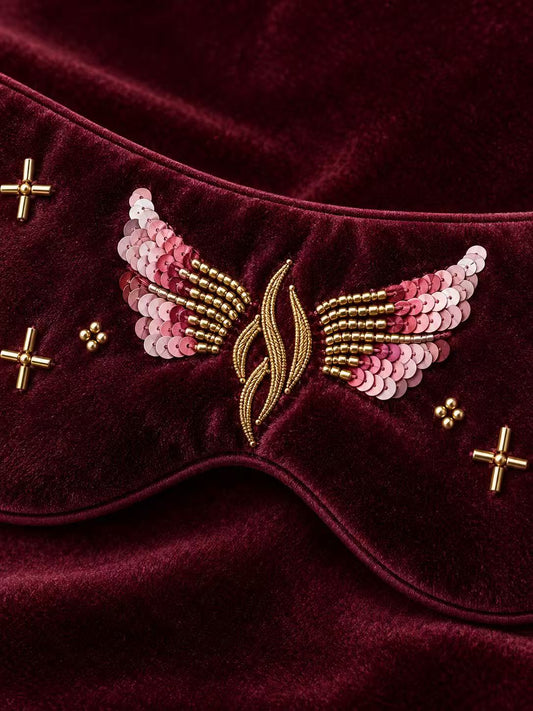Angel's Wing Embroidered Velvet Ritual