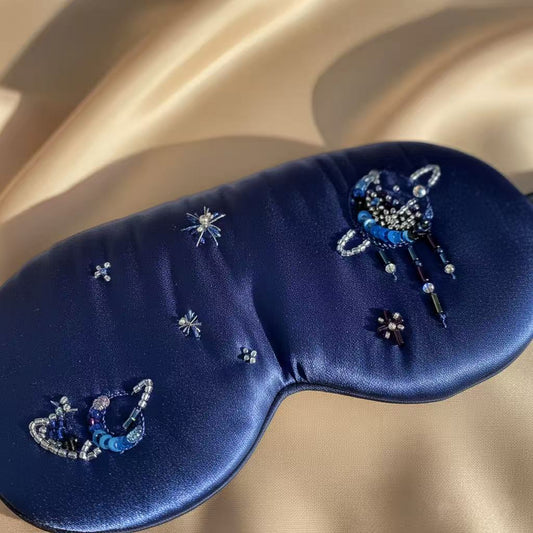 3D Midnight Galaxy Embroidered Silk Ritual