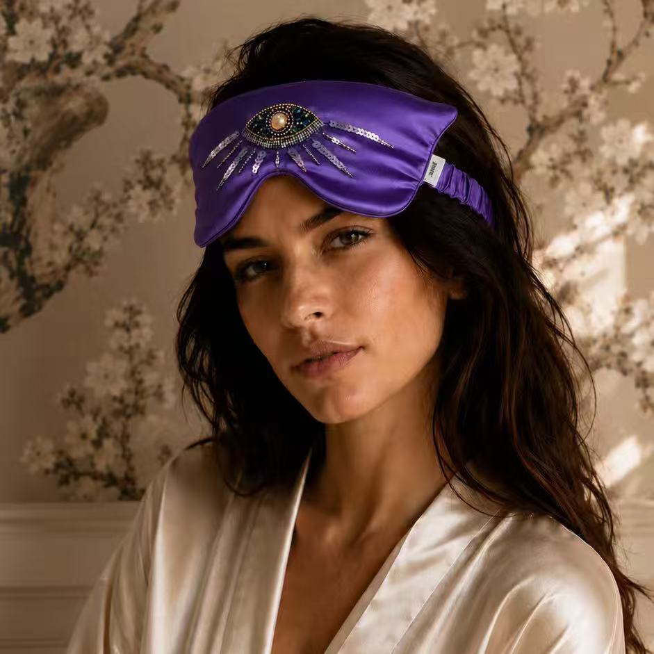 Third Eye Embroidered Silk Ritual -Amethyst Edition