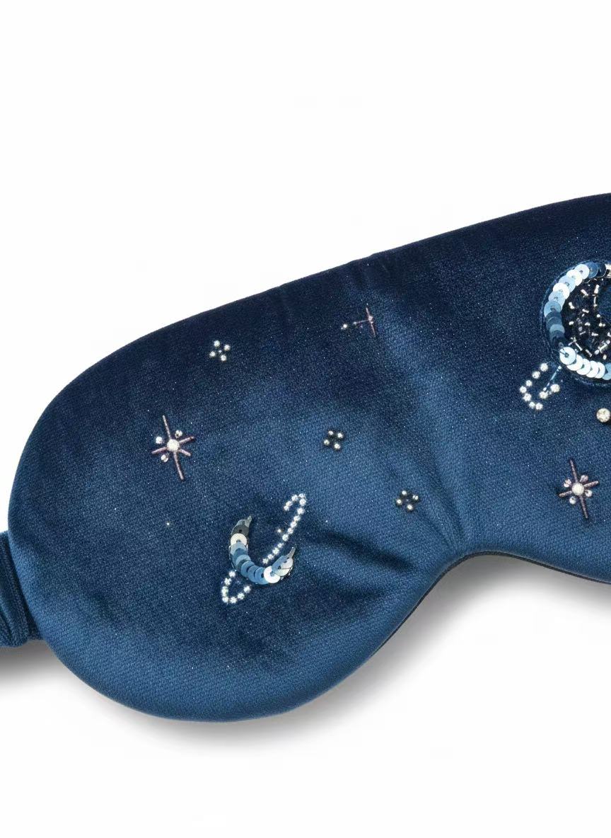 3D Midnight Galaxy Silk Velvet Eye Mask - Limited Edition
