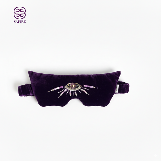 Violet Oracle Velvet Embroidered Sleep Mask - Limited Edition