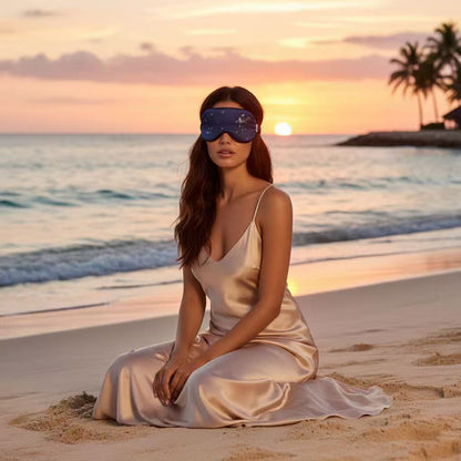 3D Midnight Galaxy Silk Velvet Eye Mask - Limited Edition